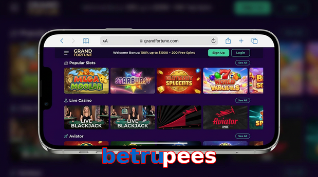 Main screen of Betrupees ios page for PK players